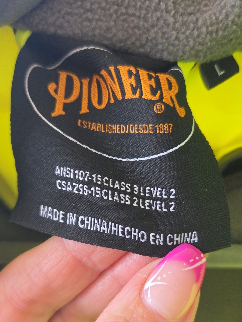 Pioneer Premium High Vis Safety Jacket Waterproof Large Green Star Tech Workwear - Picture 2 of 10